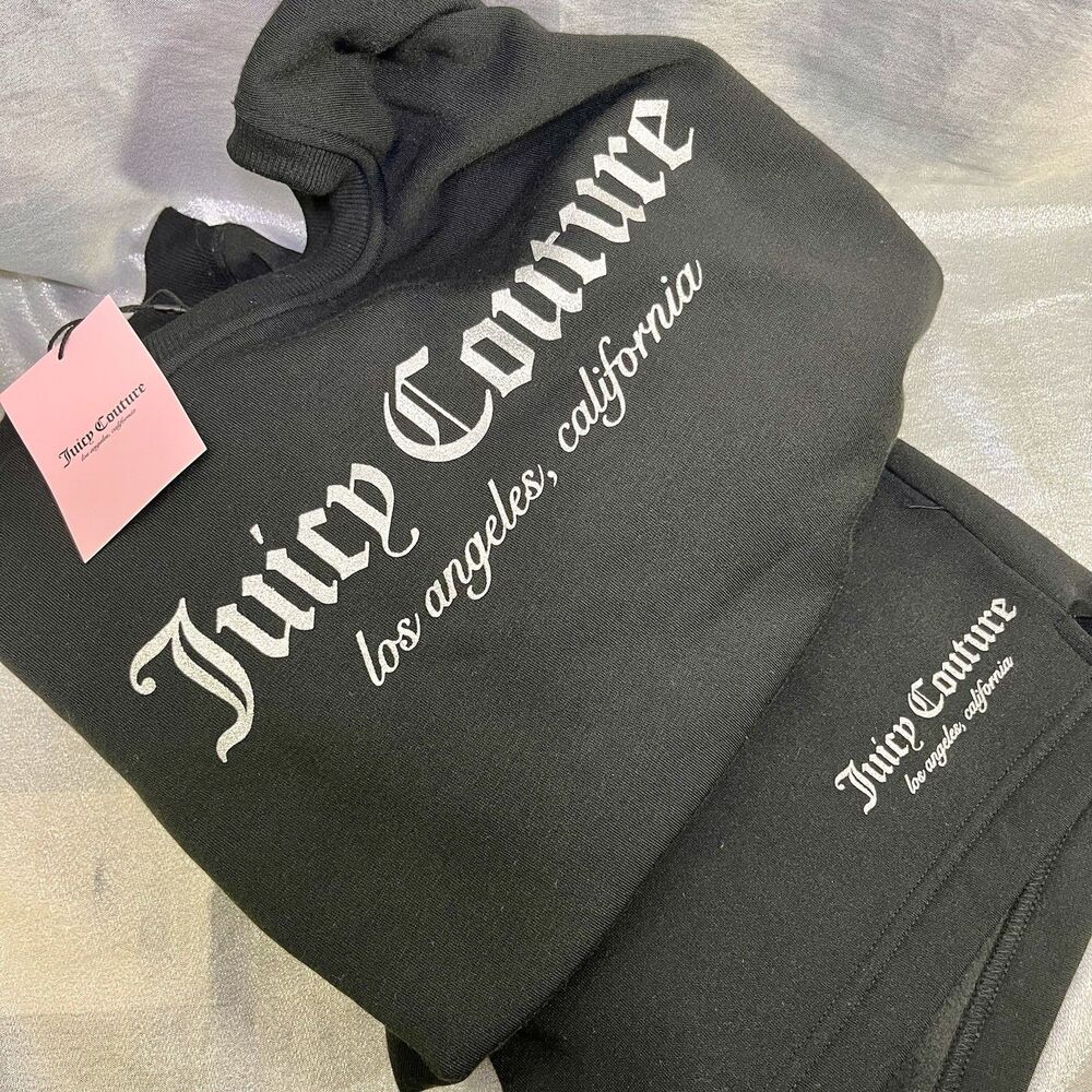 JUICY COUTURE Los Angeles Fleece Sweatshirt Shorts Lounge Set